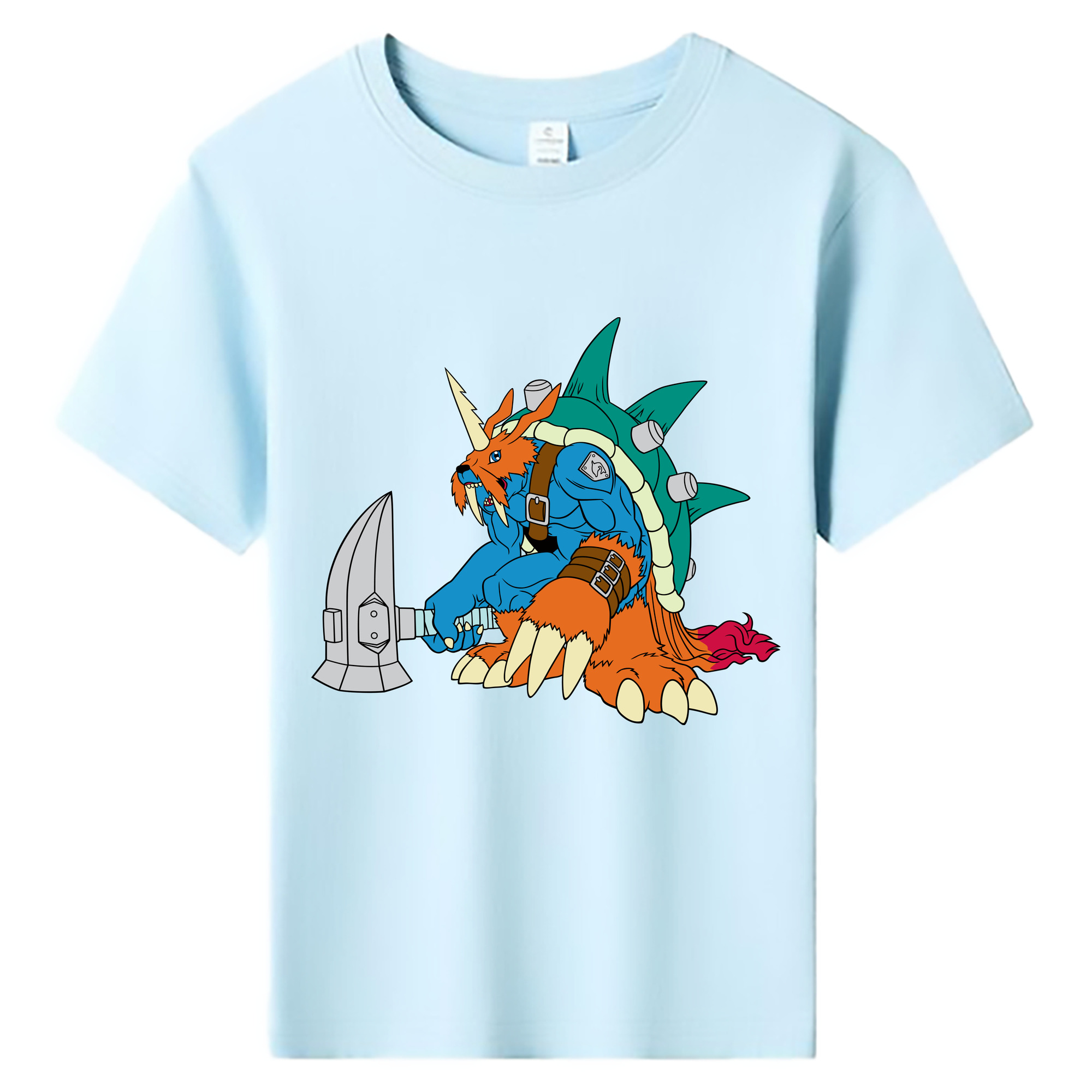 （画像用） Digimon デジタルモンスター/デジモン 綿100％キッズTシャツ（フロントプリント）
